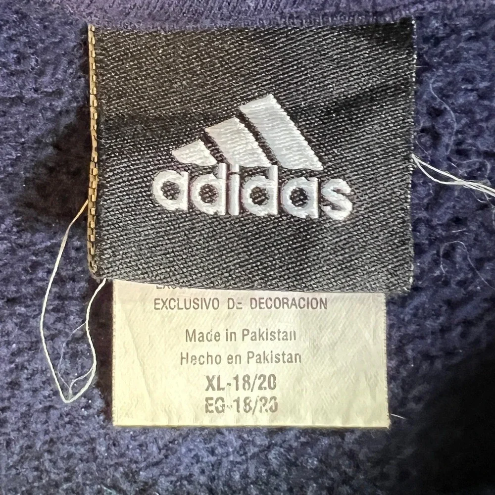 Adidas Dallas Mavericks Hoodie Kids XL 18/20 Navy Blue NBA Pullover Fleece Logo